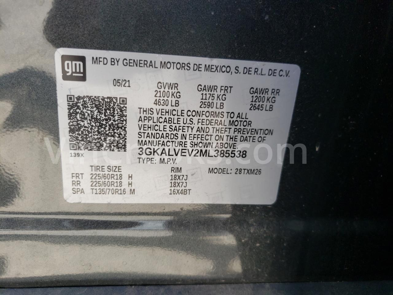 3GKALVEV2ML385538