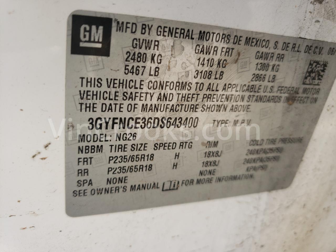 3GYFNCE36DS643400