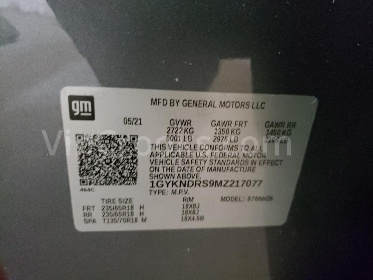1GYKNDRS9MZ217077