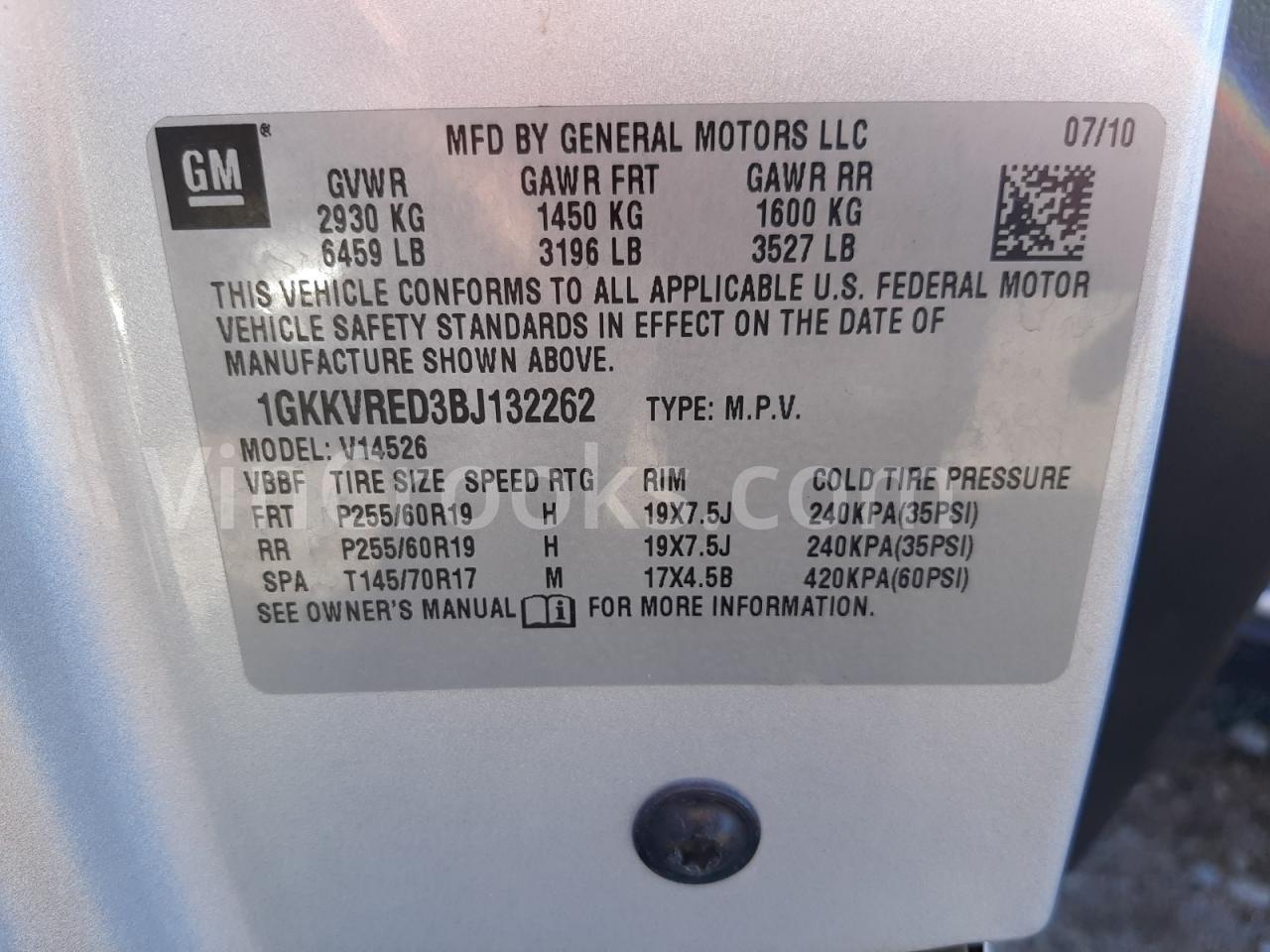 1GKKVRED3BJ132262