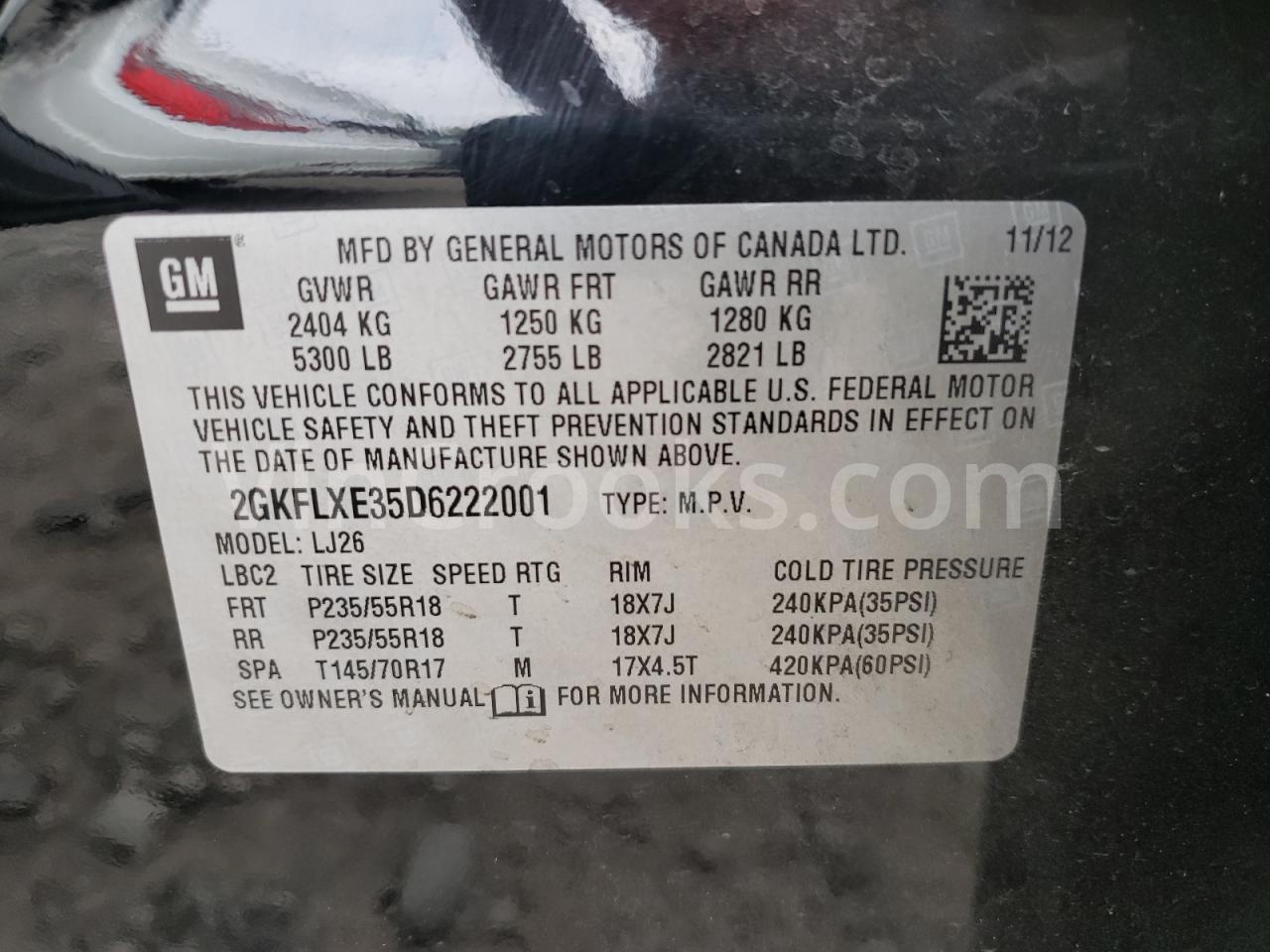 2GKFLXE35D6222001