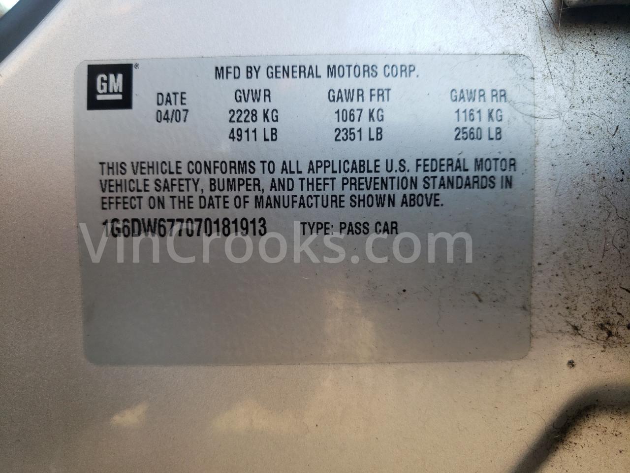 1G6DW677070181913