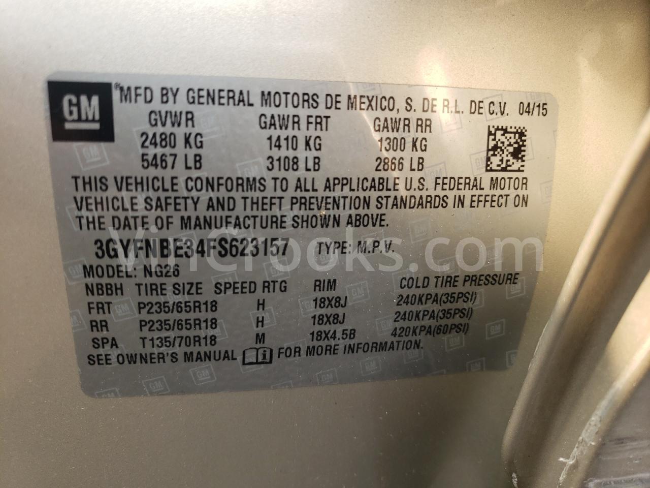 3GYFNBE34FS623157