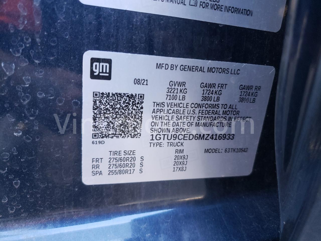 1GTU9CED6MZ416933