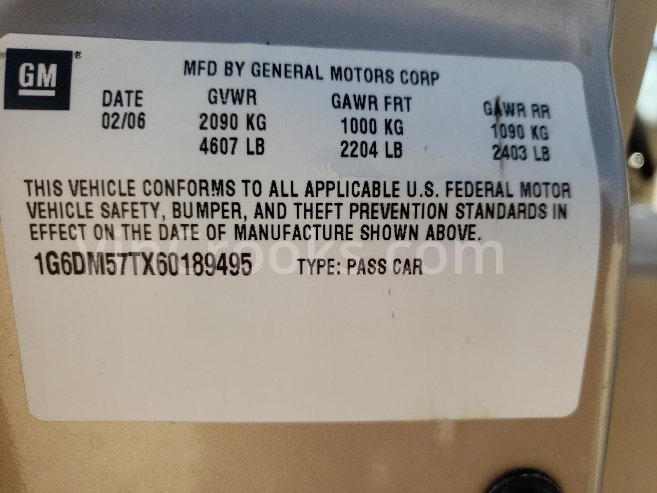 1G6DM57TX60189495