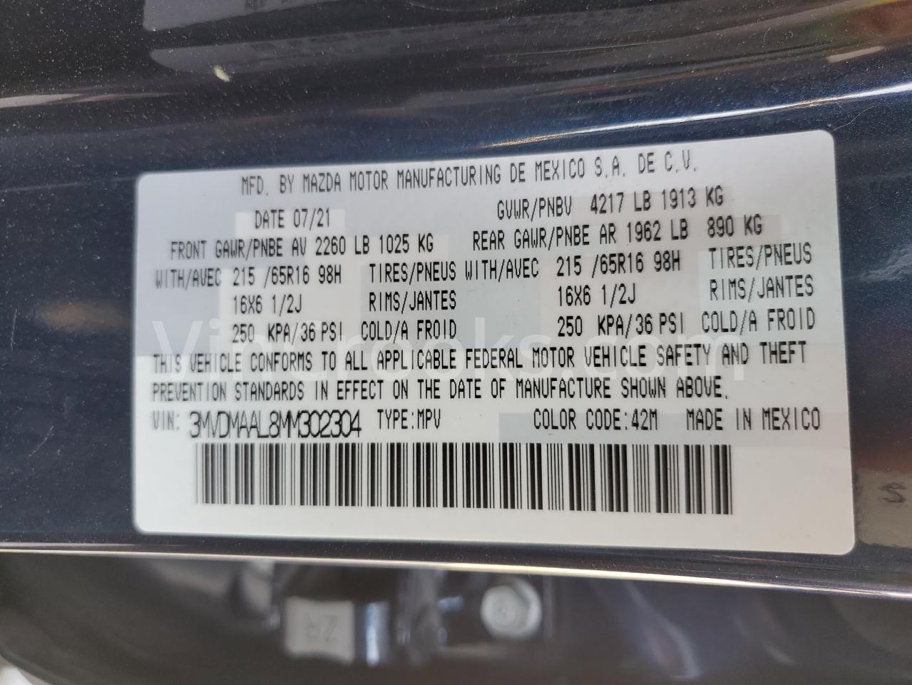 3MVDMAAL8MM302304