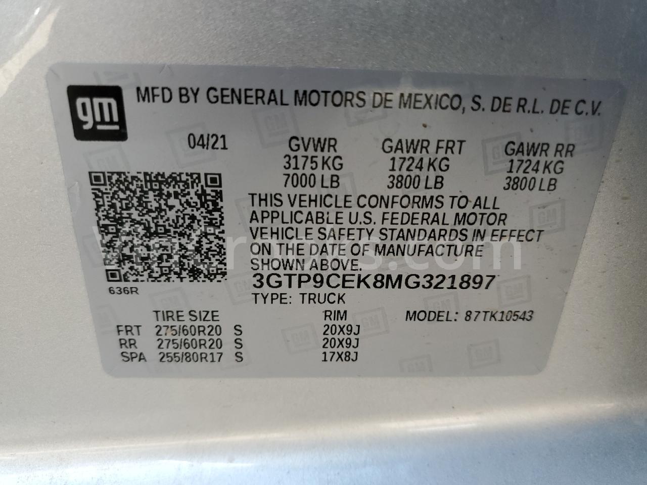 3GTP9CEK8MG321897