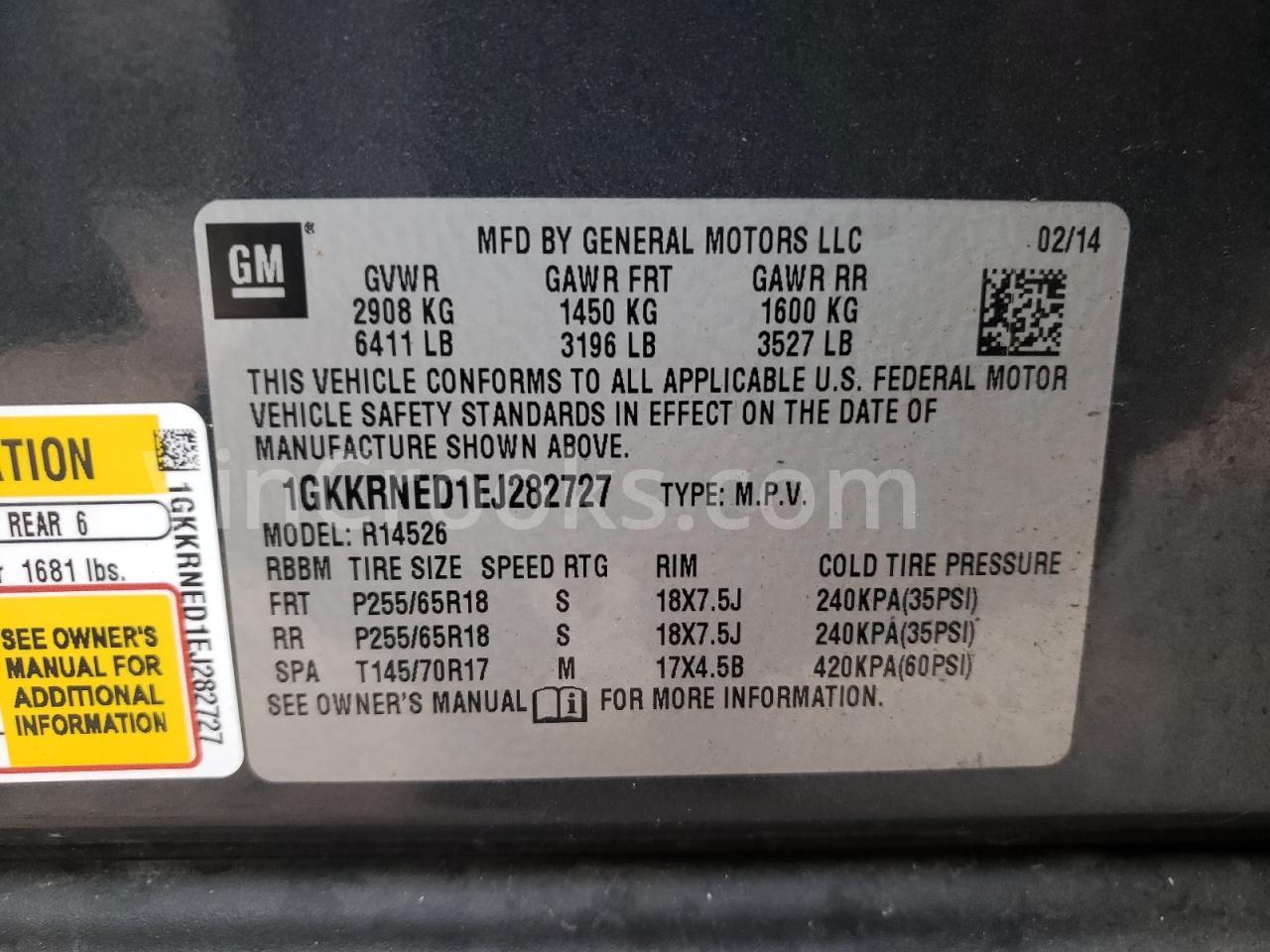 1GKKRNED1EJ282727
