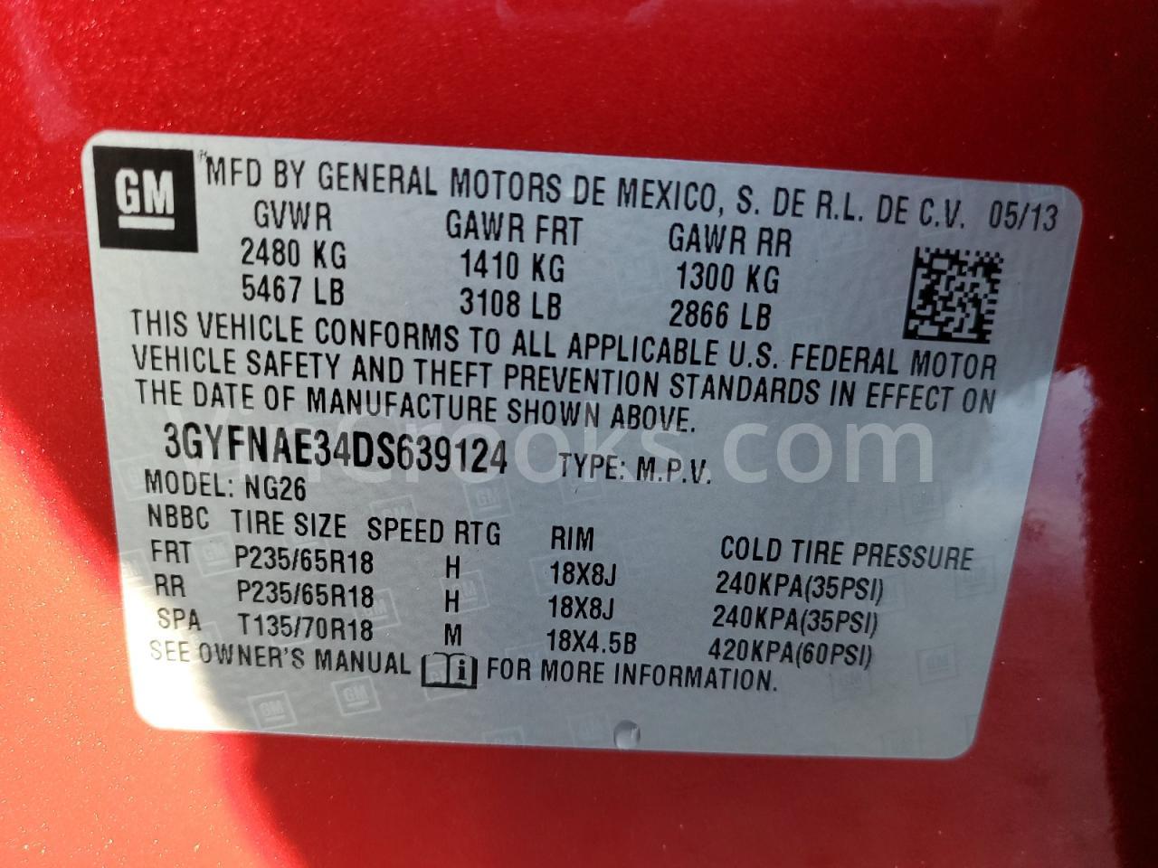 3GYFNAE34DS639124