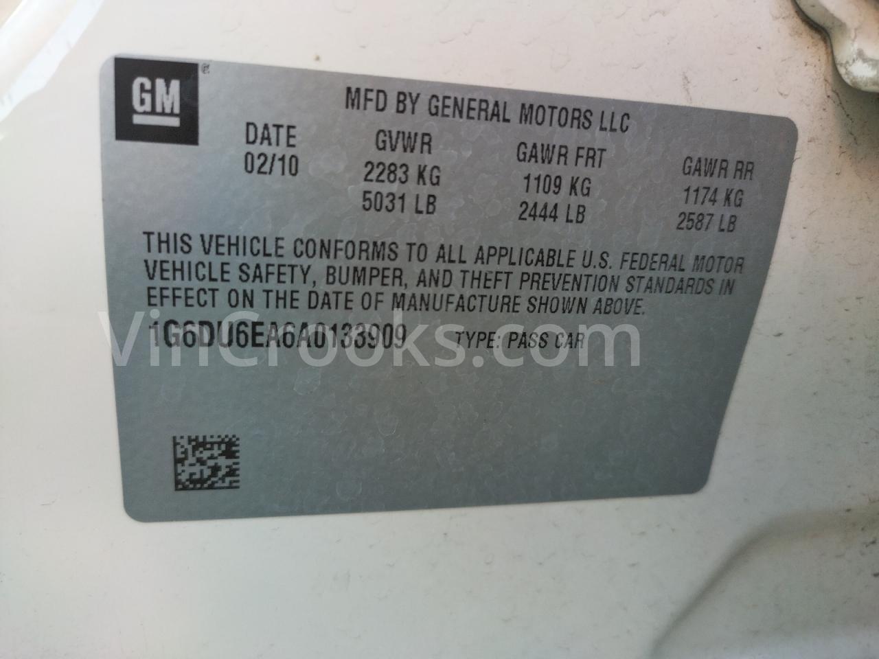 1G6DU6EA6A0133909