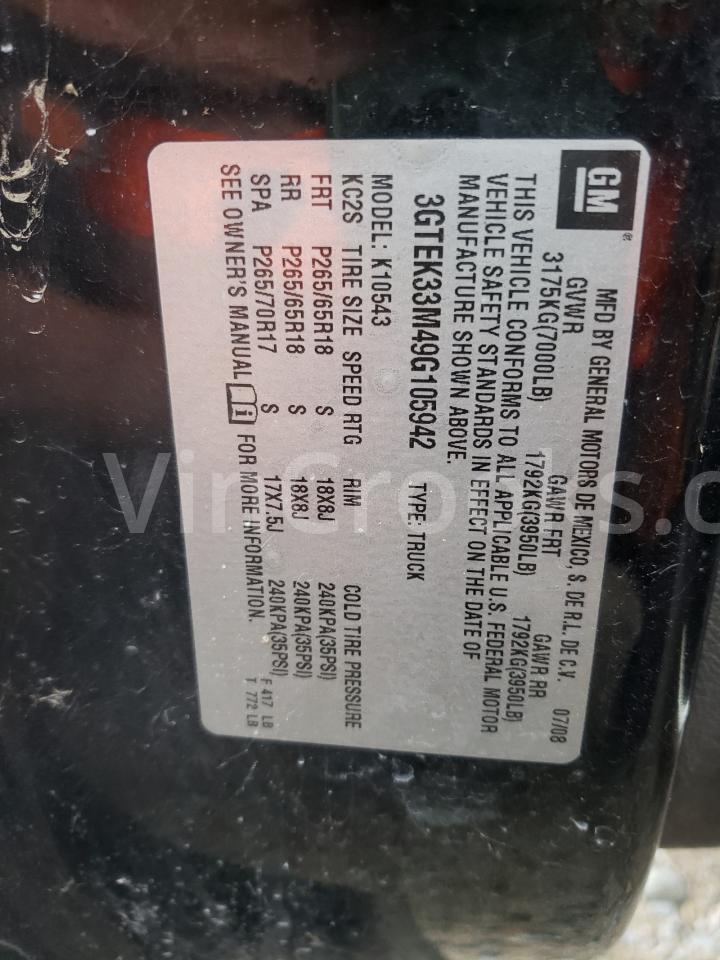3GTEK33M49G105942