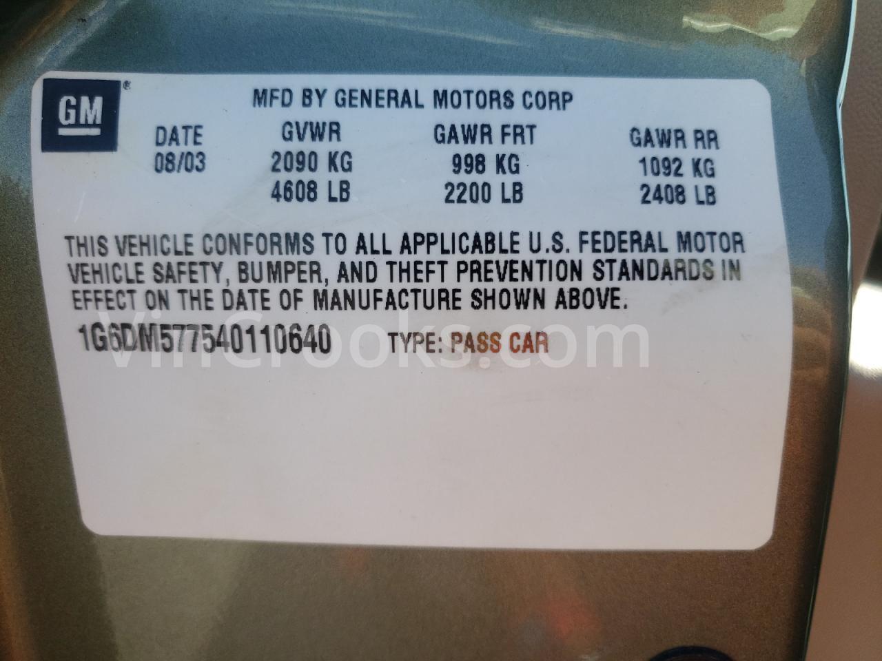 1G6DM577540110640
