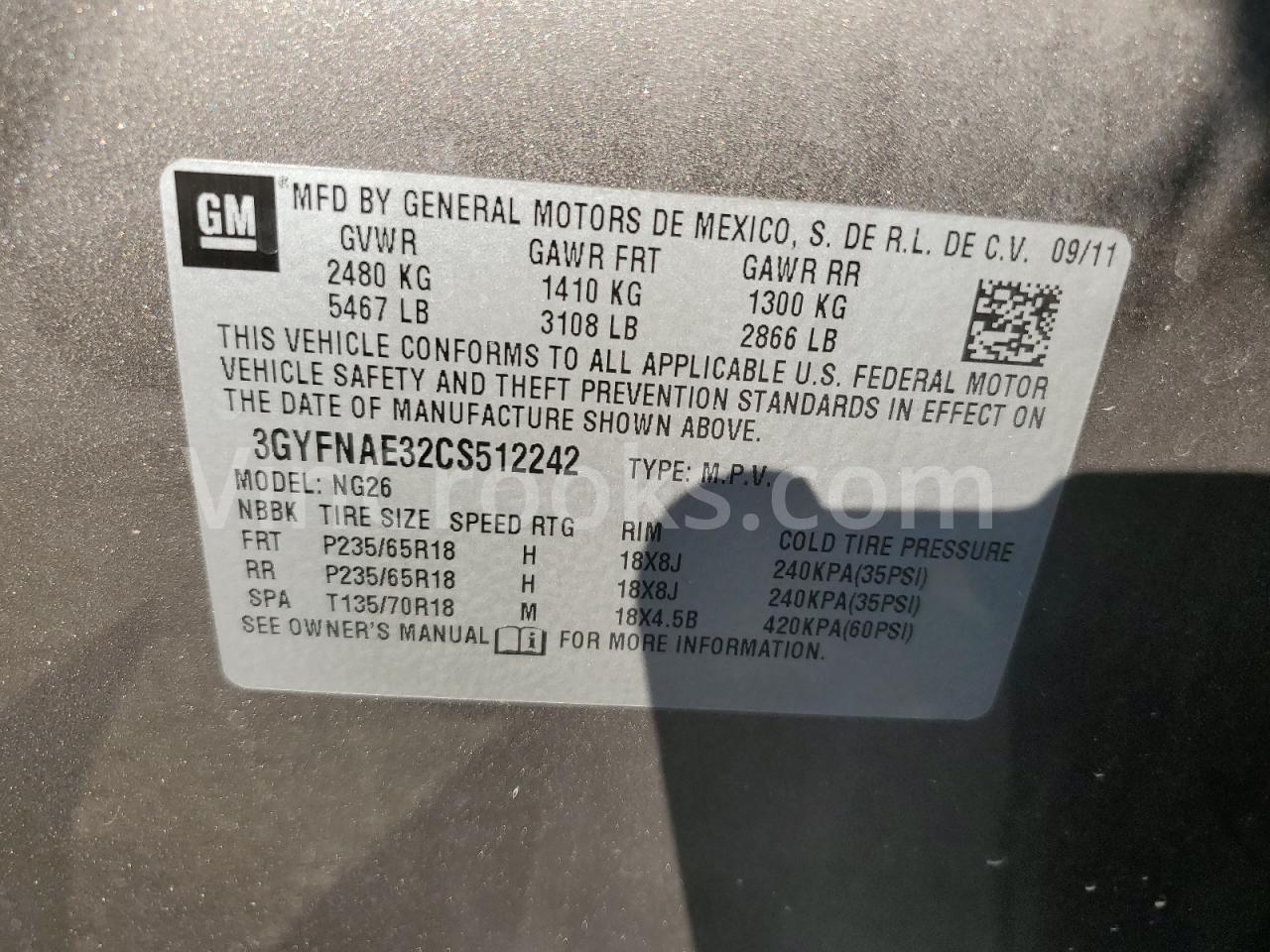 3GYFNAE32CS512242