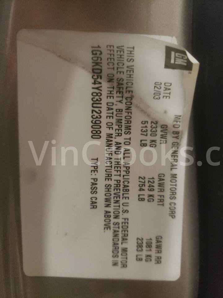 1G6KD54Y83U239080