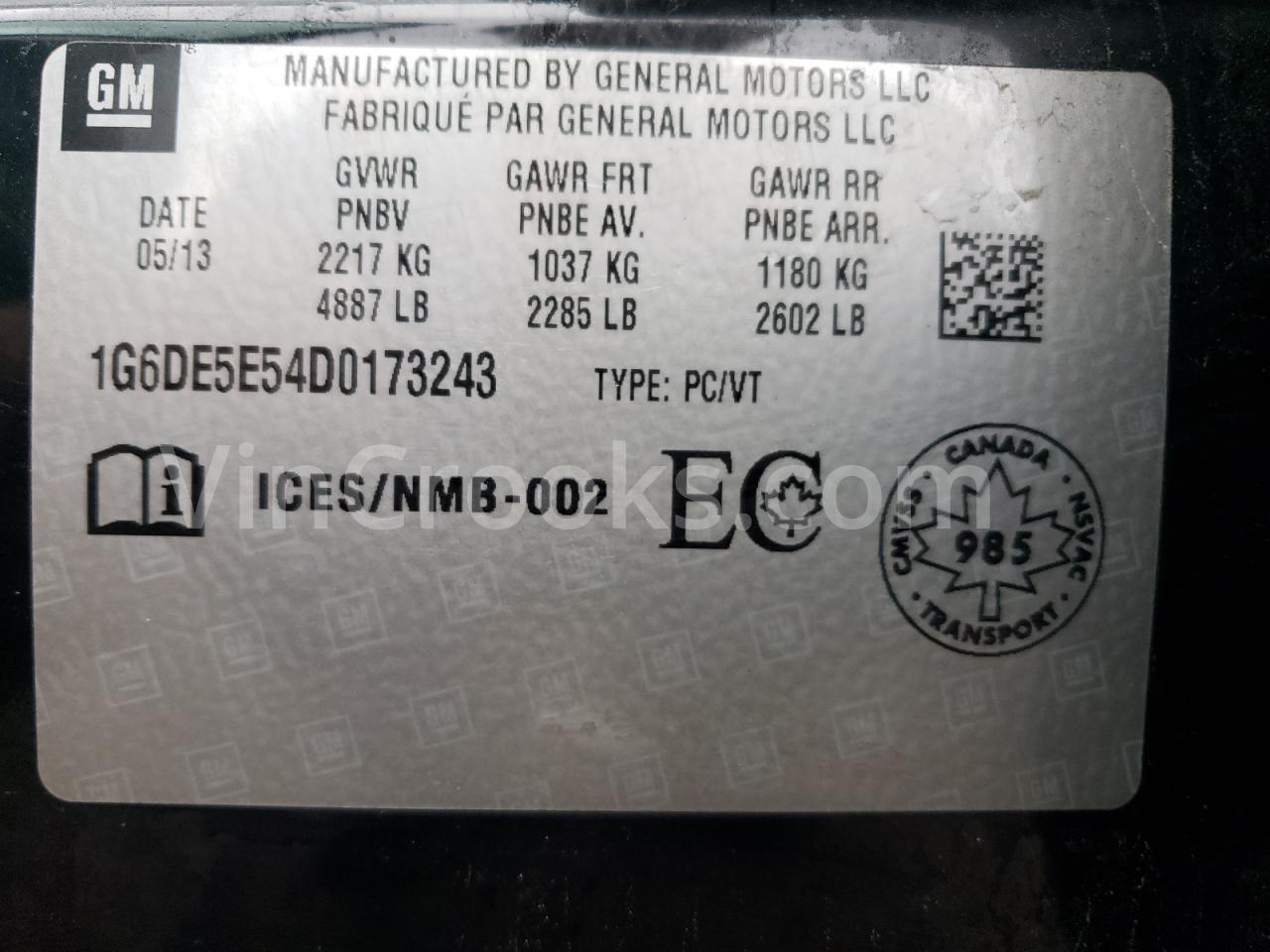 1G6DE5E54D0173243