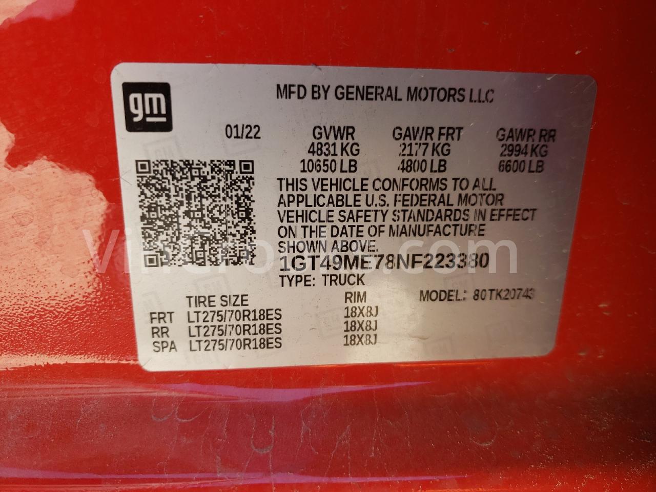 1GT49ME78NF223380