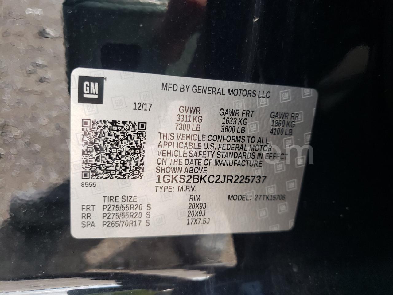 1GKS2BKC2JR225737