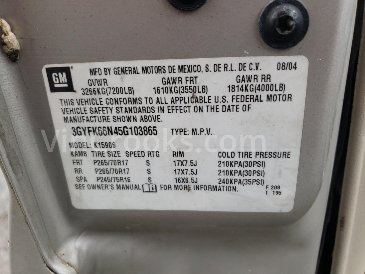 3GYFK66N45G103865