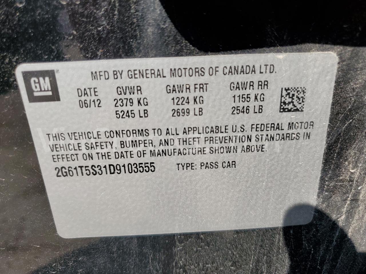 2G61T5S31D9103555