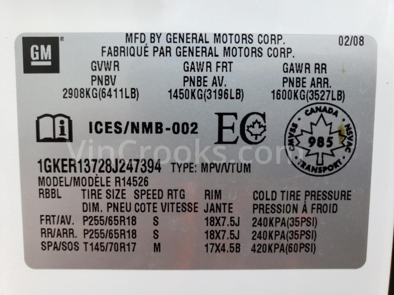 1GKER13728J247394