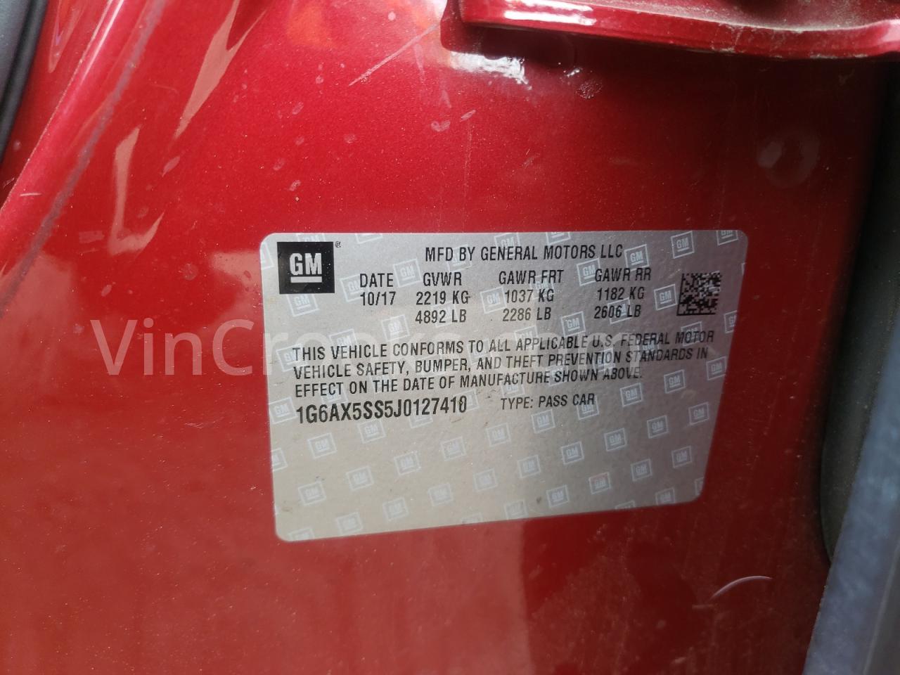 1G6AX5SS5J0127410
