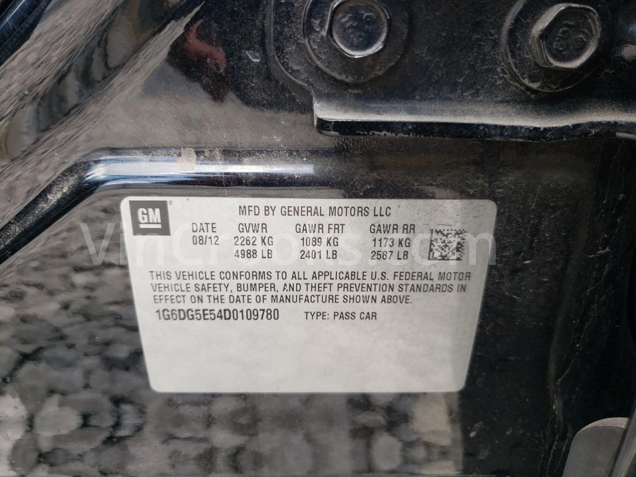 1G6DG5E54D0109780