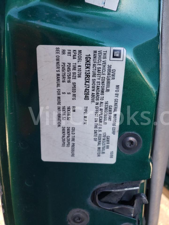 1GKEK13R3XJ742840