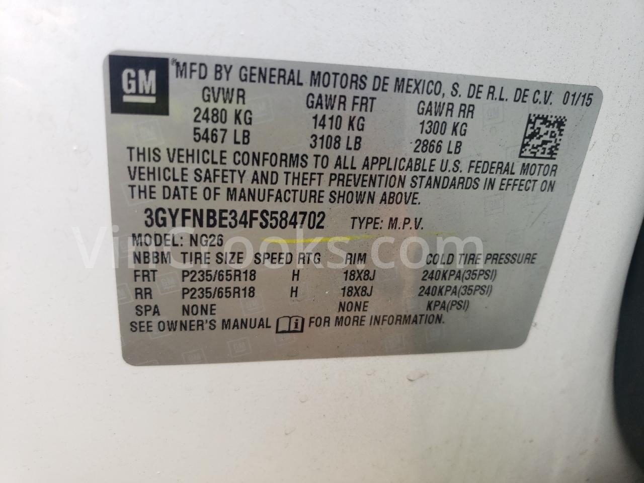 3GYFNBE34FS584702