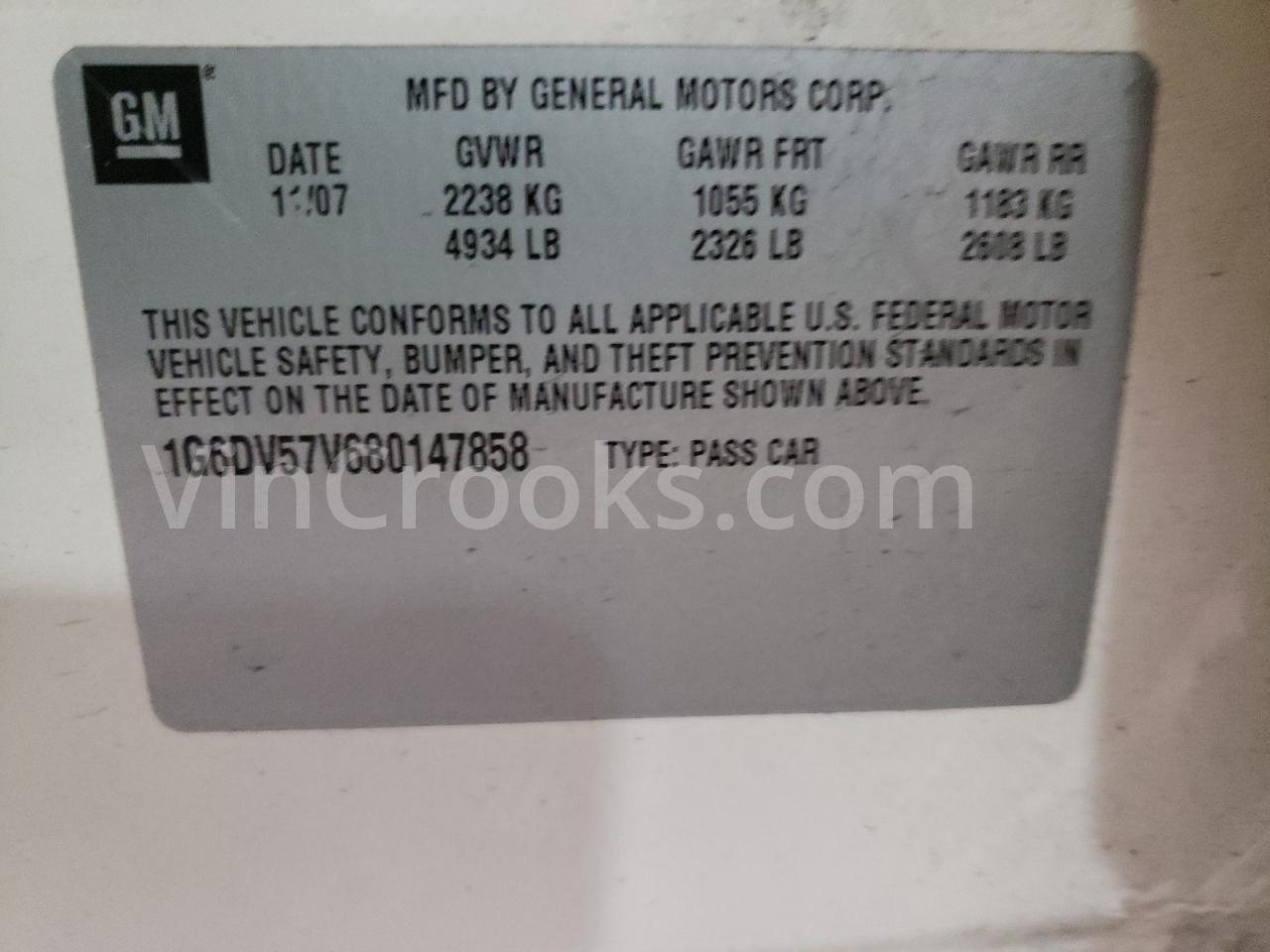 1G6DV57V680147858