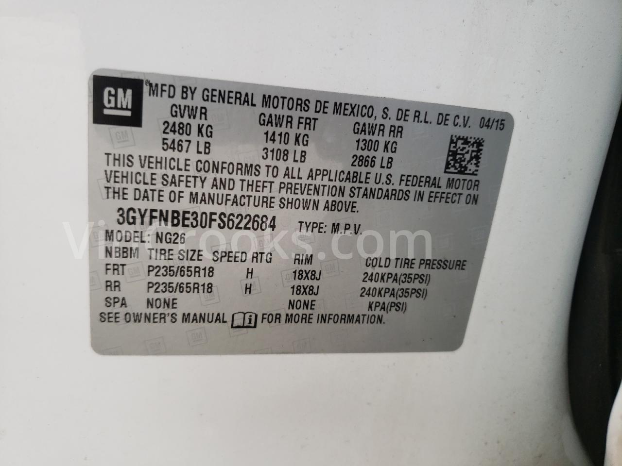 3GYFNBE30FS622684
