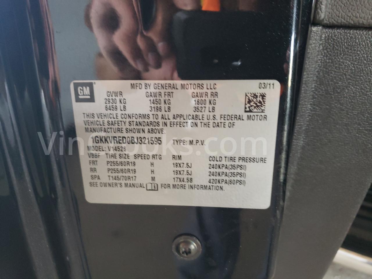 1GKKVRED0BJ321595