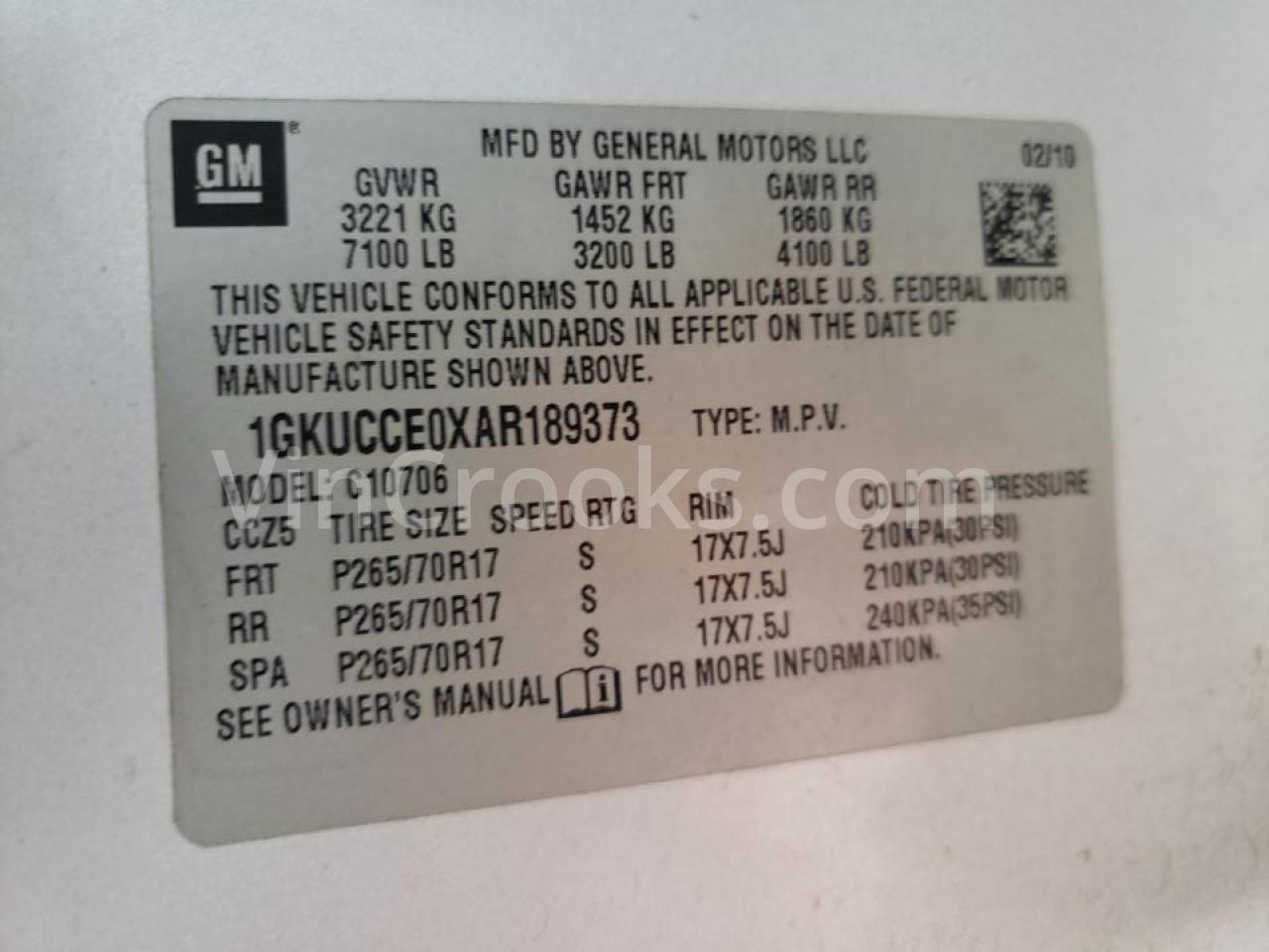 1GKUCCE0XAR189373