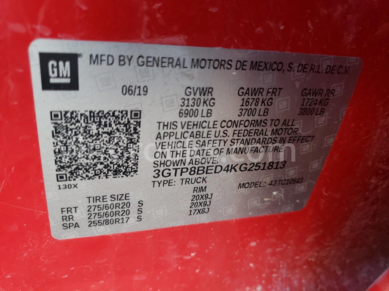 3GTP8BED4KG251813