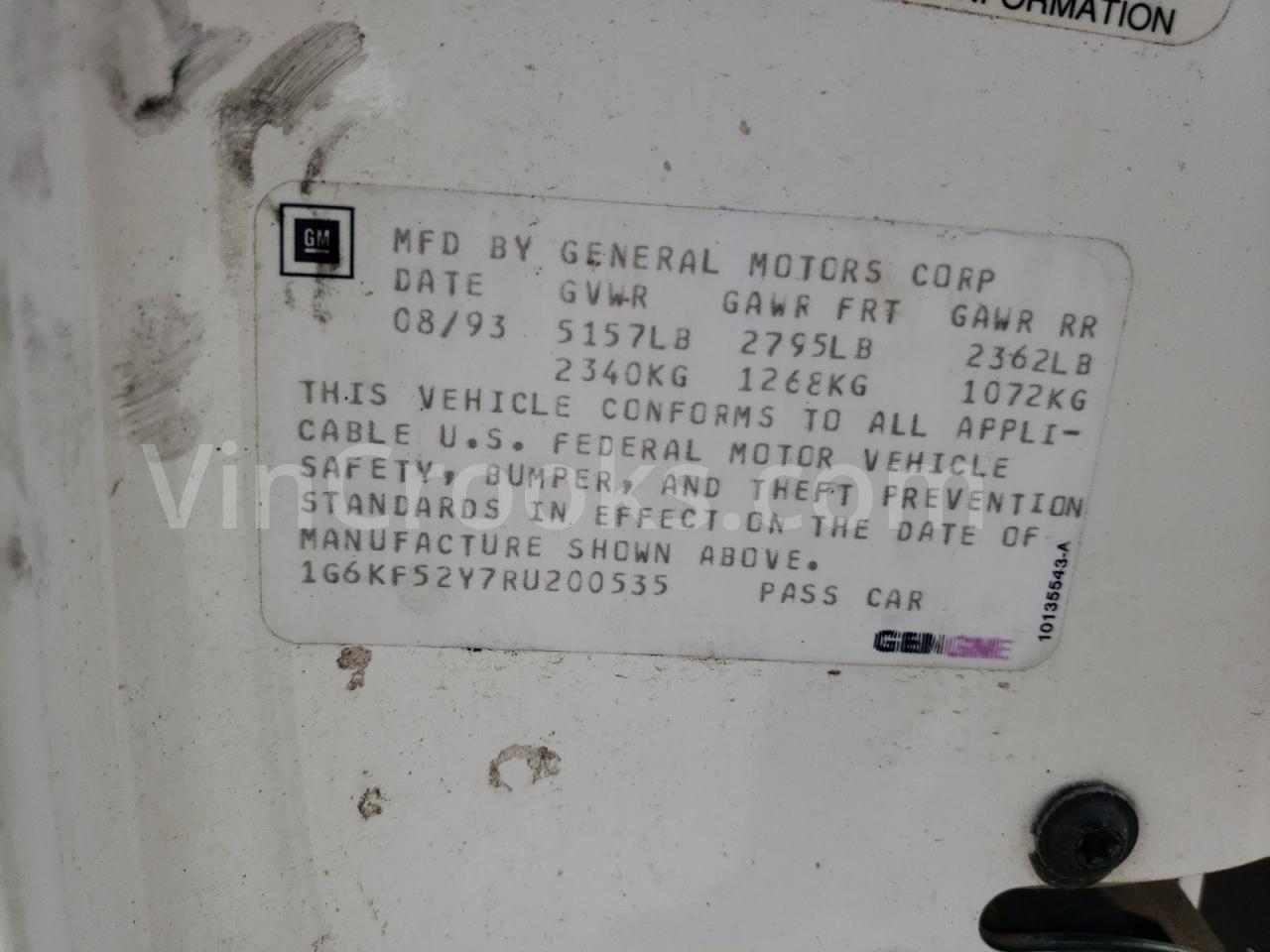 1G6KF52Y7RU200535