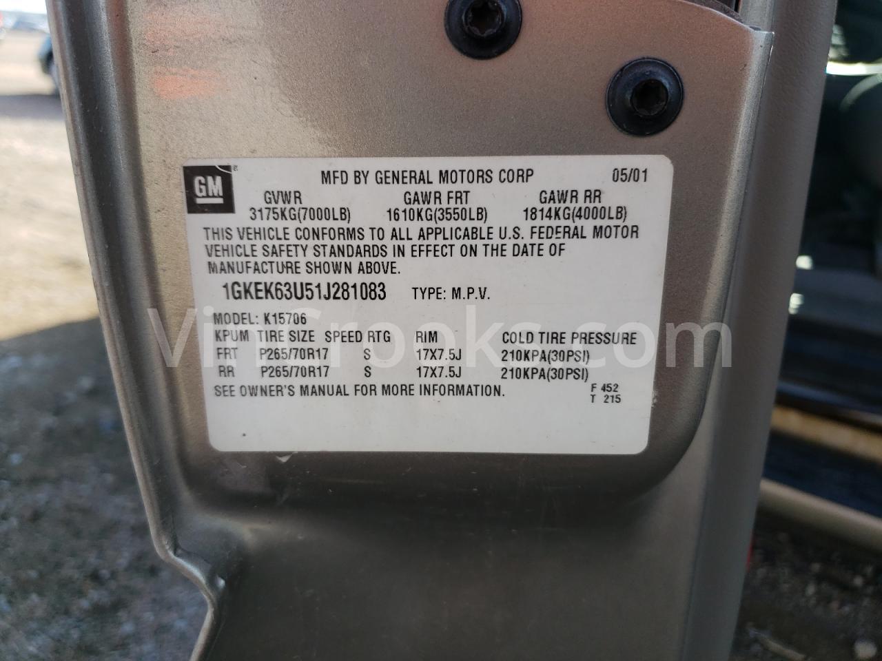 1GKEK63U51J281083