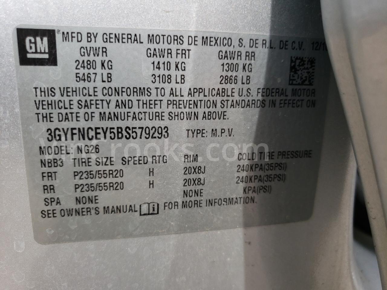 3GYFNCEY5BS579293