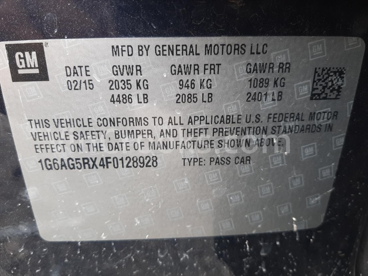 1G6AG5RX4F0128928
