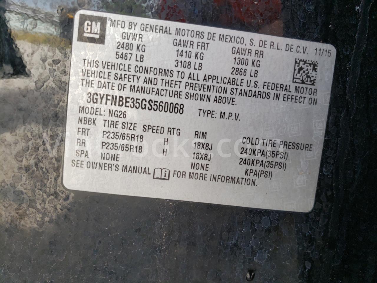3GYFNBE35GS560068
