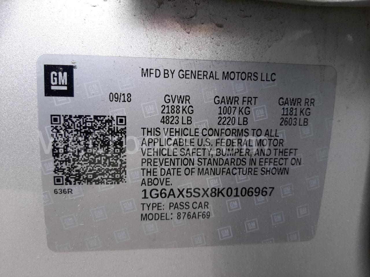 1G6AX5SX8K0106967