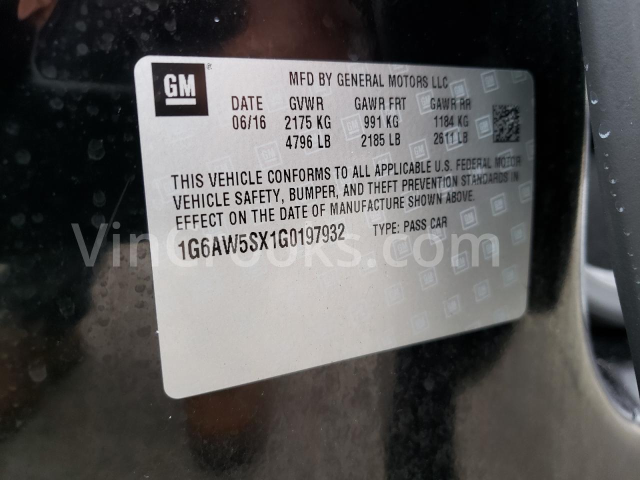 1G6AW5SX1G0197932
