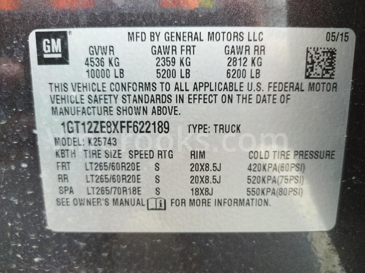 1GT12ZE8XFF622189