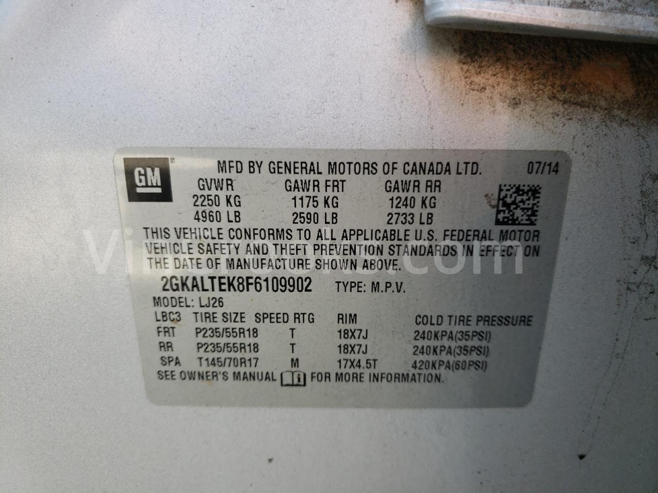 2GKALTEK8F6109902