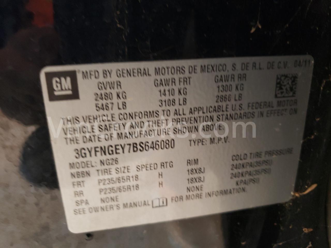 3GYFNGEY7BS646080