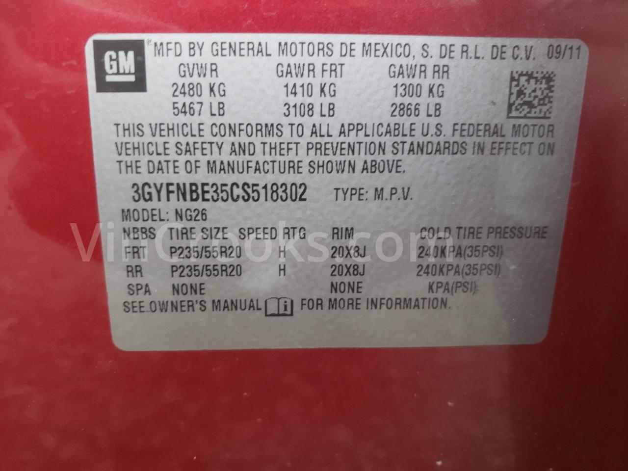 3GYFNBE35CS518302