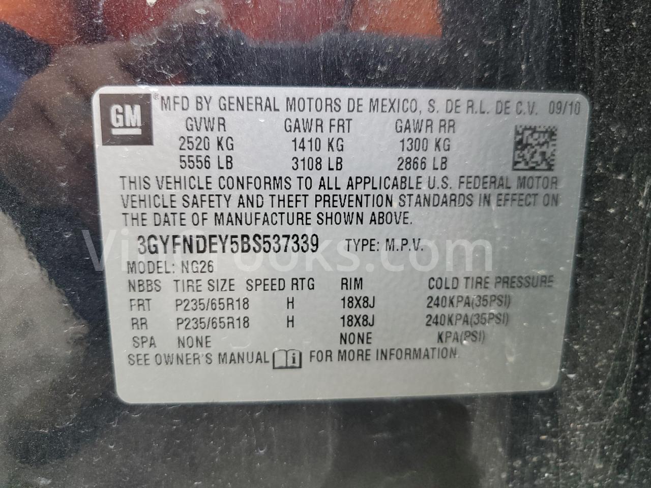3GYFNDEY5BS537339
