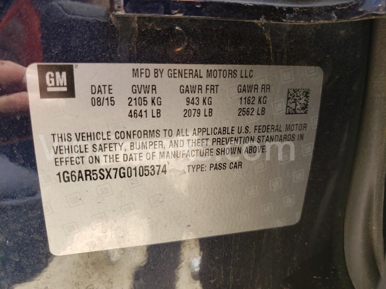 1G6AR5SX7G0105374