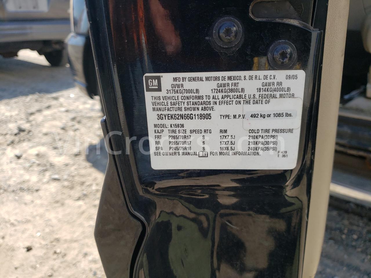 3GYEK62N66G118905