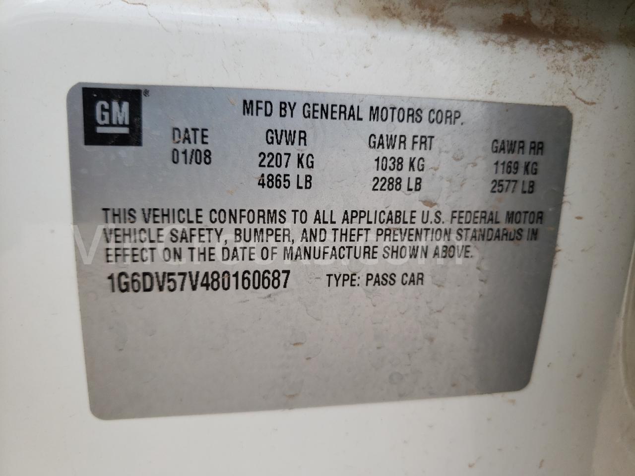 1G6DV57V480160687