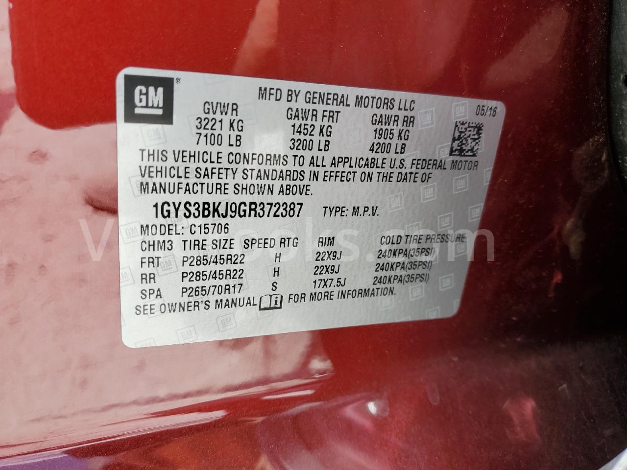 1GYS3BKJ9GR372387