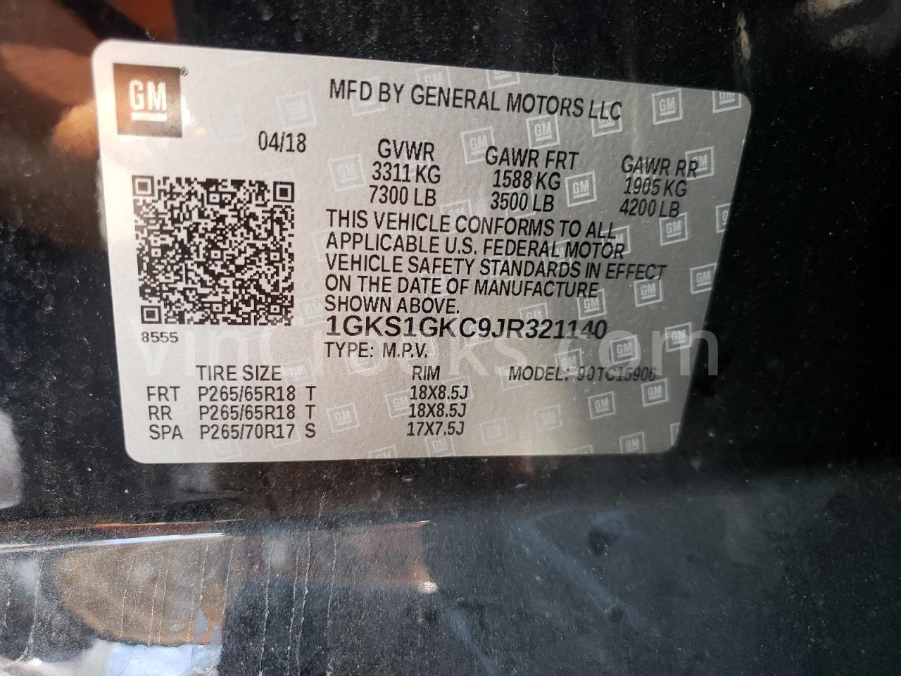 1GKS1GKC9JR321140